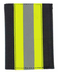 Perfect Fit Firefighter Black Matrix Badge & ID Case w/ Yellow Tape - 2.75''x3.50''