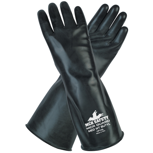 MCR Safety Unsupported Butyl Glove,14,14 Mil