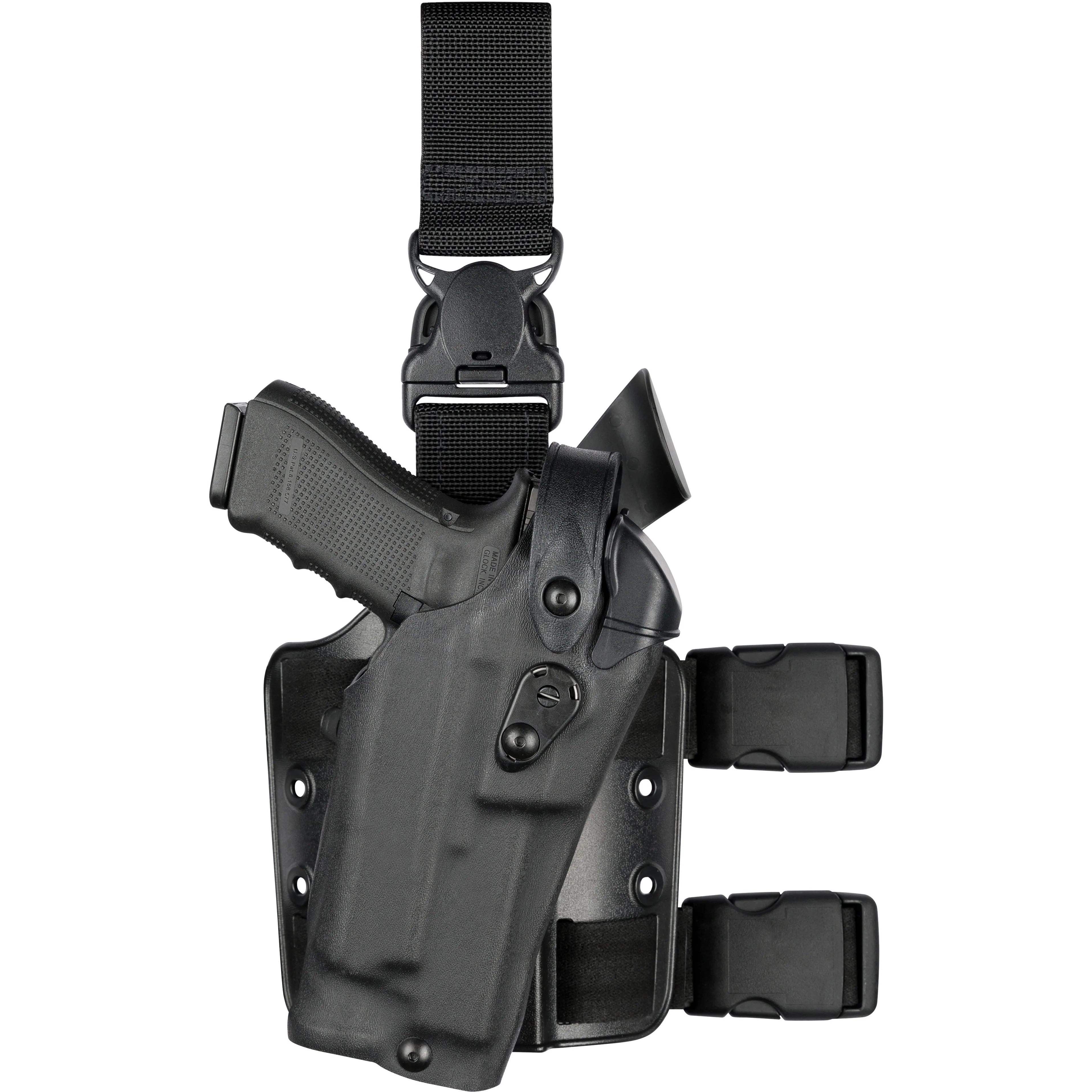 Safariland Model 6305RDS ALS/SLS Tactical Holster w/ Quick-Release Leg Strap for Glock 17 MOS w/ Light/Laser