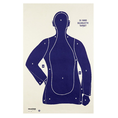 Champion Targets Champion Targets 45759 LE (Law Enforncement) Police Targets, Police Silhouette B-21E, 100 Pack