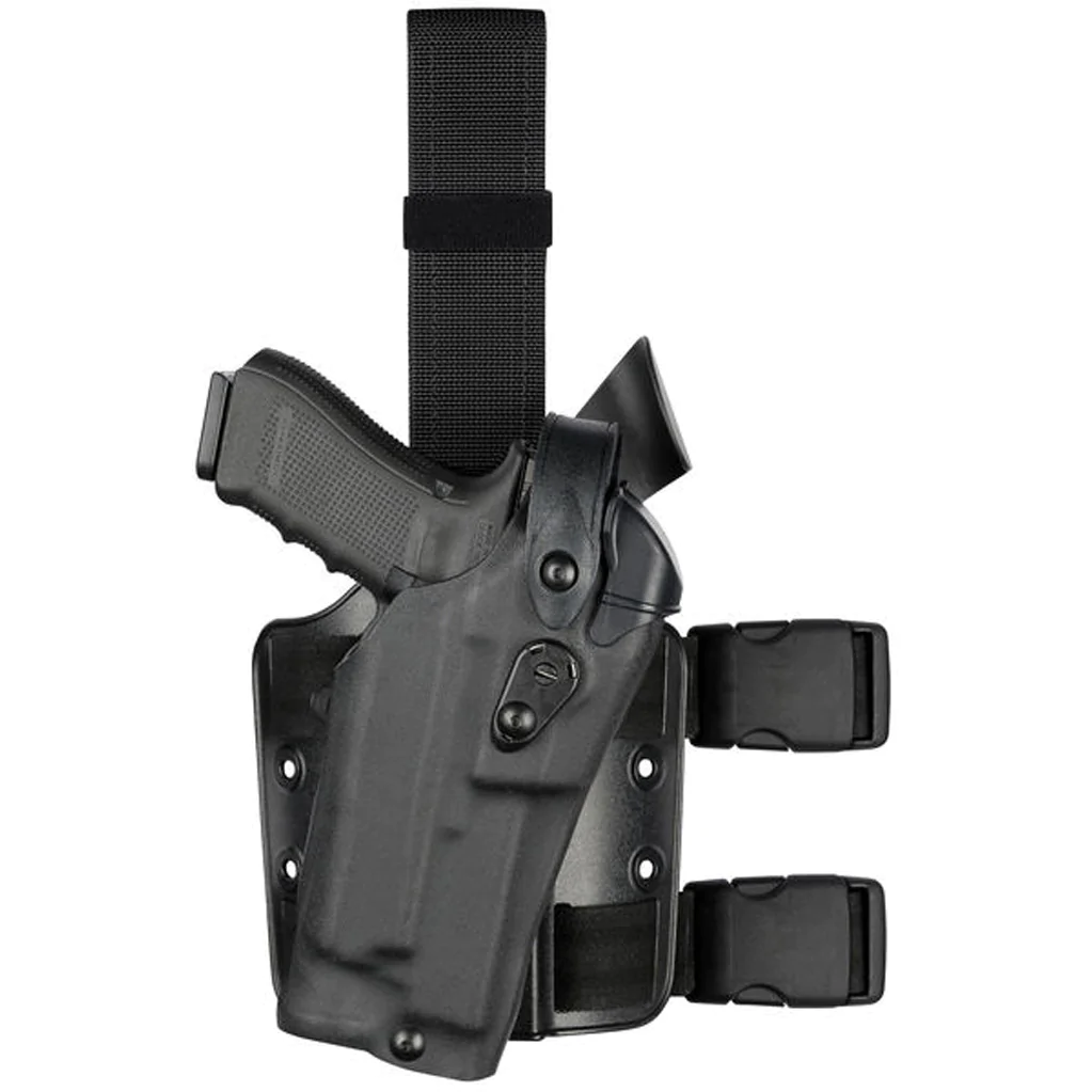 Safariland Model 6304RDS ALS/SLS Drop-Rig Tactical Holster for Glock 17 MOS w/ Light