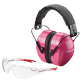 Champion Targets Champion Targets 40624 Passive Hearing Protection Earmuffs w/ Clear Eye Protection Earmuffs, Pink/Clear