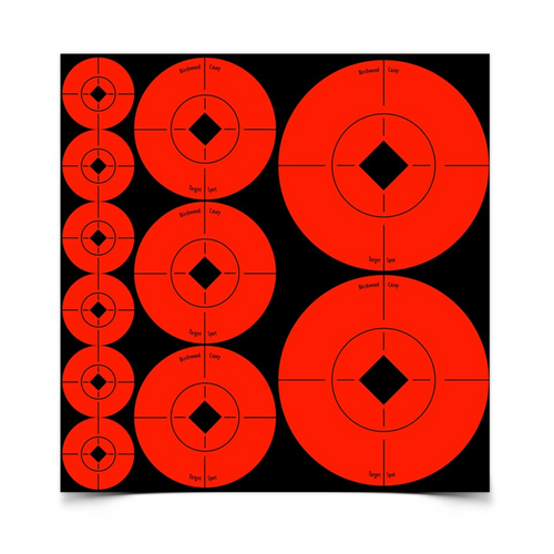 Birchwood Casey Target Spots Assorted Size Orange Targets