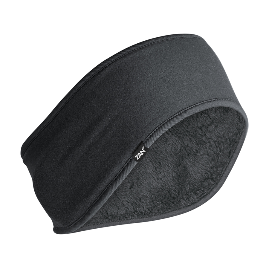 Zan Headgear Ear Headband SportFlex High Pile Fleece - Black