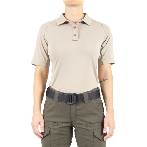 First Tactical W Performance SS Polo - Silver Tan