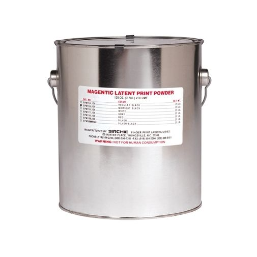 Sirchie Silver/Black Magnetic Fingerprint Powder - 128oz