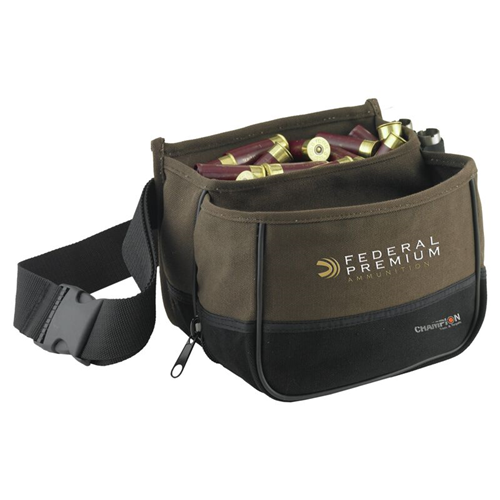 Champion Targets Champion Targets 45852 Trapshooting Shotgun Shell Pouch, Black/Brown