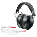 Champion Targets Champion Targets 40622 Passive Hearing Protection Earmuffs w/ Clear Eye Protection Earmuffs, Gray/Clear