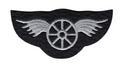 Hero's Pride Wheel w/ Wings Patch - 2 3/4'' x 1 1/4''