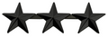 Hero's Pride 3 Star Pin 1/2'' High - Pair
