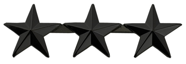 Hero's Pride 3 Star Pin 1/2'' High - Pair