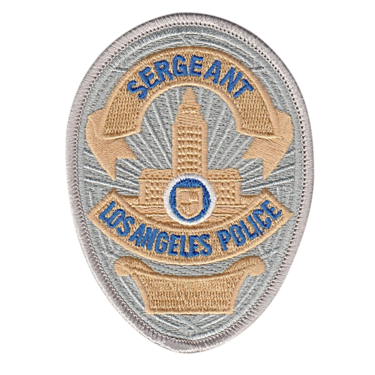 Hero's Pride LAPD SERGEANT Badge Patch 2 11/16''x3 5/8'' - Pair