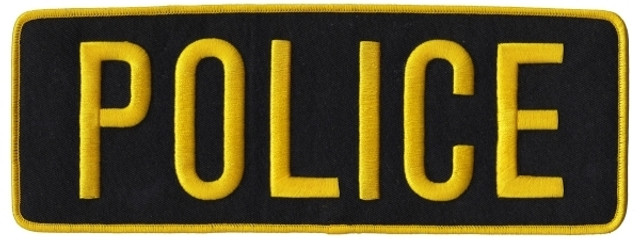 Hero's Pride POLICE - Gold/Black - 11''x4''