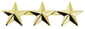 Hero's Pride 3 Star Pin 1/2'' High - Pair