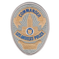 Hero's Pride LAPD COMMANDER Badge Patch 2 11/16''x3 5/8'' - Pair