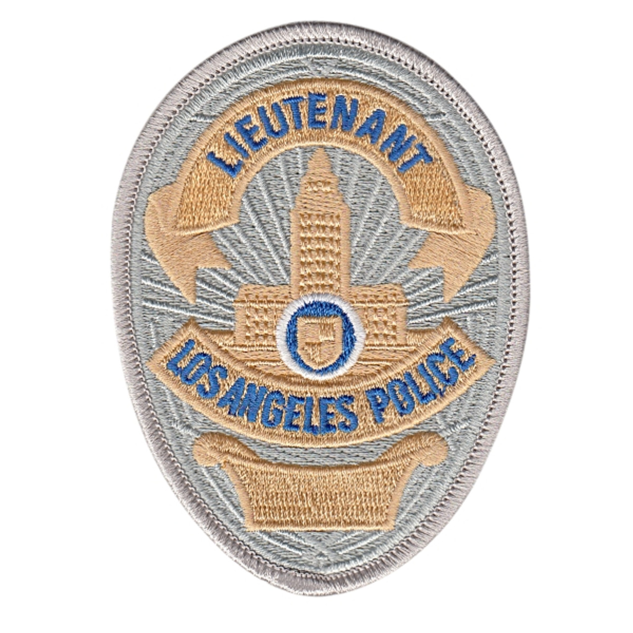 Hero's Pride LAPD LIEUTENANT Badge Patch 2 11/16''x3 5/8'' - Pair