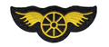 Hero's Pride Wheel w/ Wings Patch - 2 3/4' x 1 1/4'