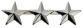 Hero's Pride 3 Star Pin 1/2'' High - Pair