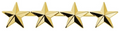 Hero's Pride 4 Star Pin 1/2'' High - Pair