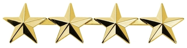 Hero's Pride 4 Star Pin 1/2'' High - Pair