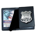 Perfect Fit Duty Leather Flip Out Badge & Double ID Case - 3.25''x4.75''