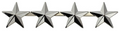 Hero's Pride 4 Star Pin 1/2'' High - Pair