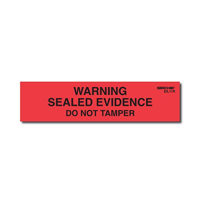 Sirchie WARNING/SEALED EVIDENCE Labels 1'' x 4'' (Roll of 250)
