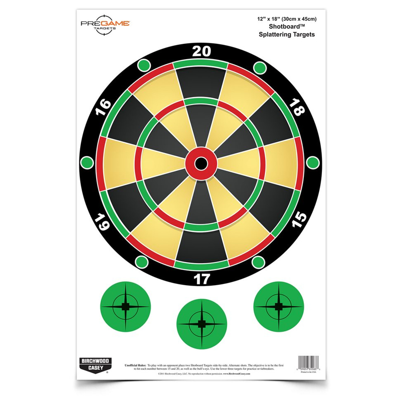Birchwood Casey PREGAME 12 x 18 Inch Shotboard