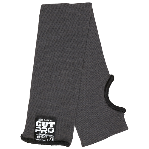 MCR Safety Reg Gray Kevlar 18 Sleeve, Thumb Slot