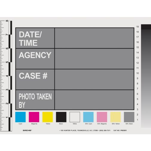 Sirchie Photo Scale and ID Cards 8.5''x11'' - Pack of 25