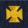 Hero's Pride Maltese Cross 3/4'' - Medium Gold/Dark Navy