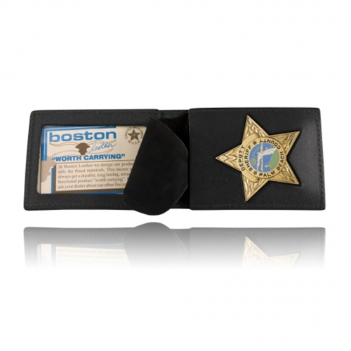Boston Leather Billfold Style Badge Case