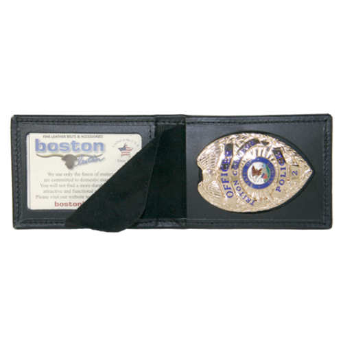 Boston Leather Billfold Style Badge Case