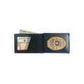 Boston Leather Billfold Style Badge Wallet