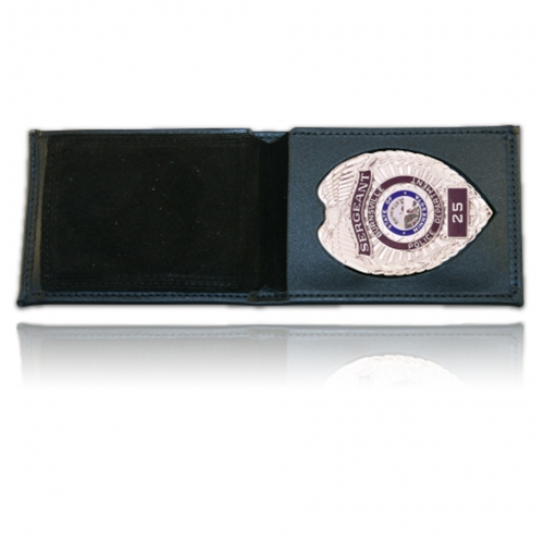 Boston Leather Billfold Style Badge Wallet, Card Slots, Soft
