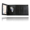 Boston Leather Trifold Badge Wallet, Soft