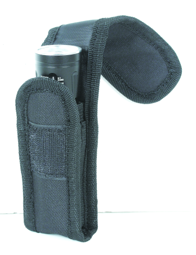 Voodoo Tactical Flashlight Pouch W/ Adjustable Cover & Elastic Sides