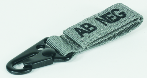 Voodoo Tactical Embroidered Blood Type Tags (AB-)