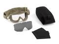 MERLINHAWK GOGGLE SYSTEM - ESSENTIAL KITS TAN 499 Frame, Clear and Smoke Lens