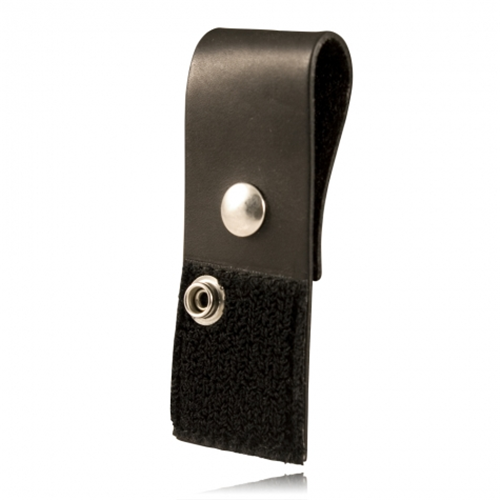 Boston Leather Epaulet Mic Holder 1 3/4 x 7 1/2, Hook and Loop and Snap