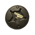 Boston Leather 3.75 Circle Recessed Badge Holder with Clip