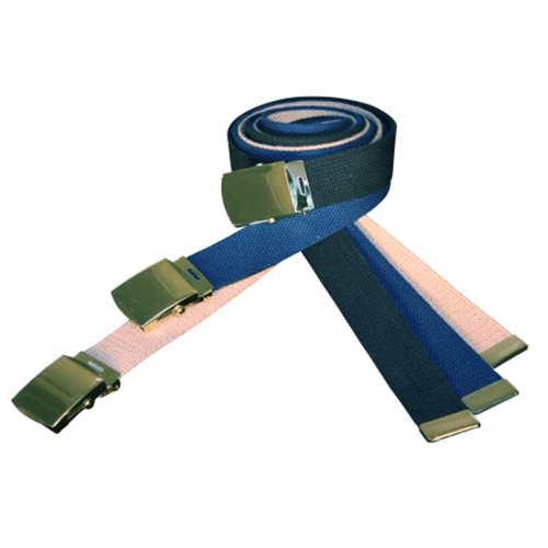 Boston Leather 1-1/4 Cotton Web Belt with Buckle