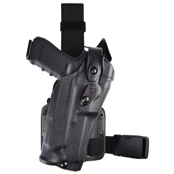 Safariland Model 6304RDS ALS/SLS Drop-Rig Tactical Holster for Glock 17 MOS w/ Light