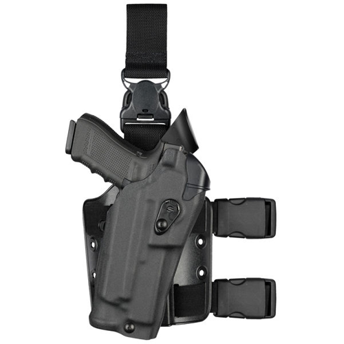 Safariland Model 6355RDS ALS Tactical Holster with Quick-Release Leg Strap for Glock 19 MOS w/ Light