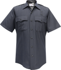 Flying Cross Justice Short Sleeve Shirt w/ Traditional Collar - LAPD Navy
