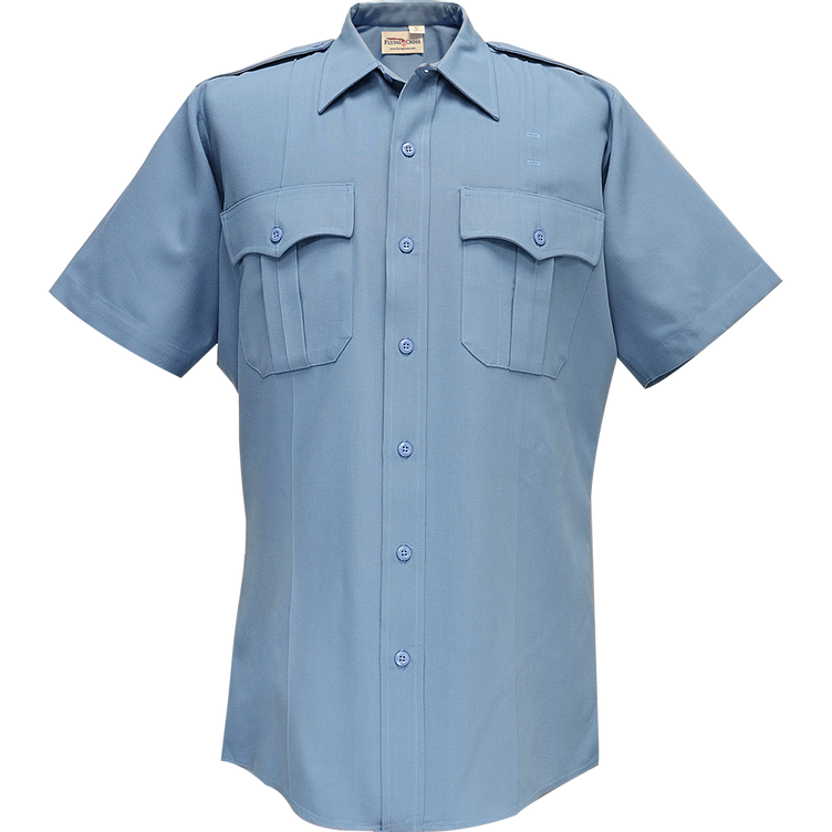 Flying Cross Deluxe Tropical Short Sleeve Shirt w/ Pleated Pockets