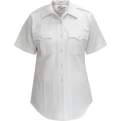 Flying Cross Duro Poplin Women's Short Sleeve Shirt w/ Sewn-In Creases