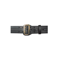 Sam Browne Belt, Four-Row Stitched, 2 1/4 Wide - Hardware: Nickel 62 / Black / Hi Gloss
