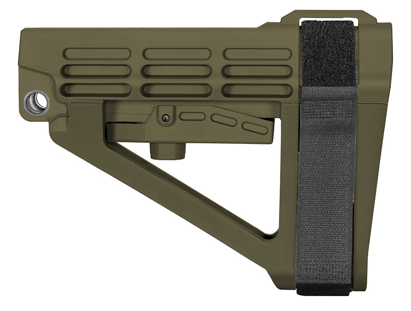 SB Tactical SBA4 OD GREEN, 5-POSITION ADJUSTABLE