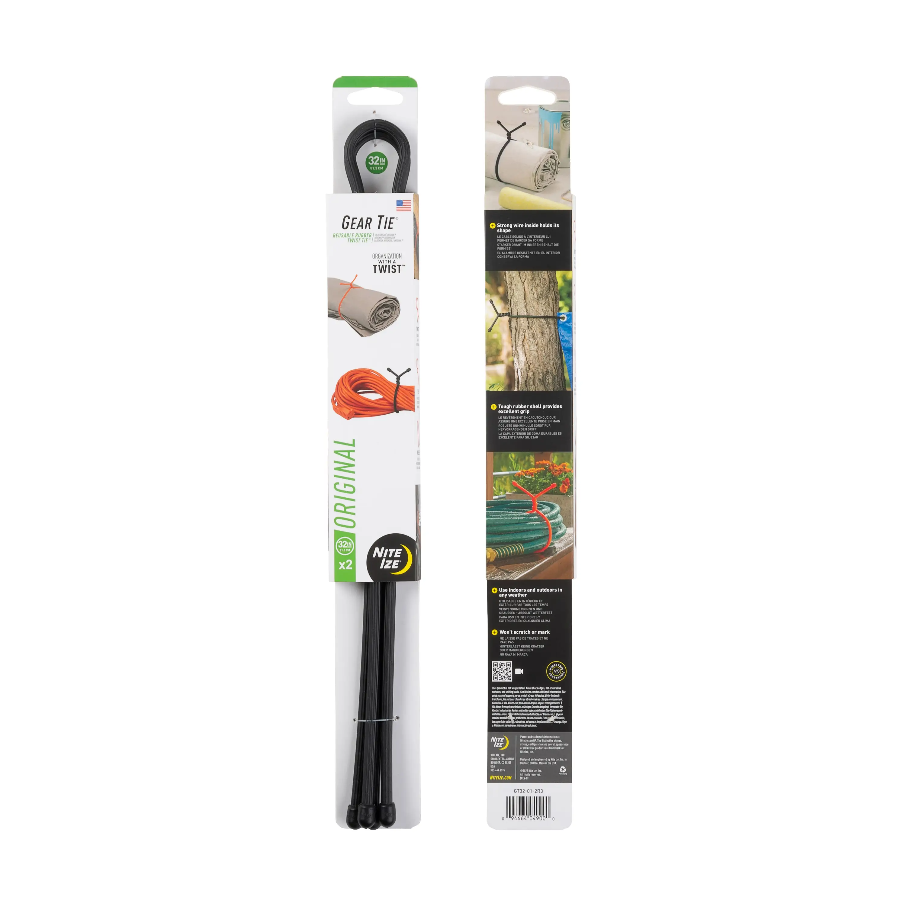 Nite-Ize Gear Tie Reusable Rubber Twist Tie